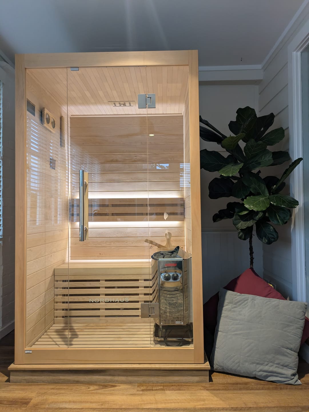 Customer photo review of 2 Person Traditional Sauna - 4.5kw Harvia Heater