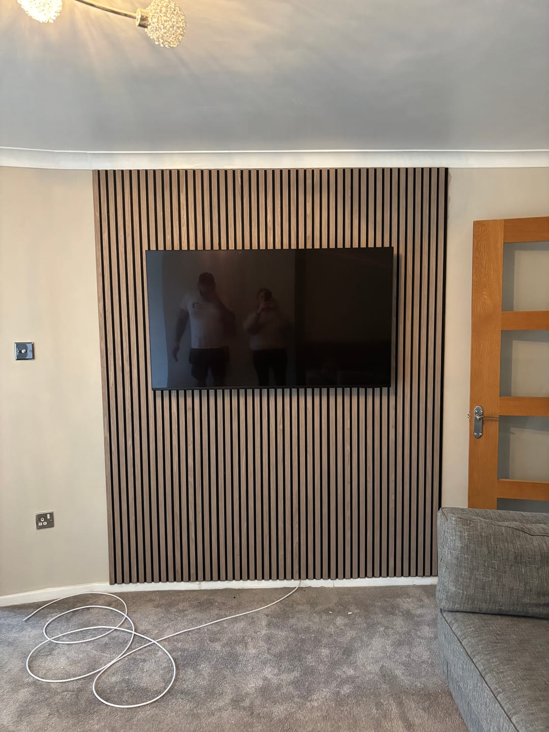 Customer photo review of Acoustic Slat Wall Panel - Walnut