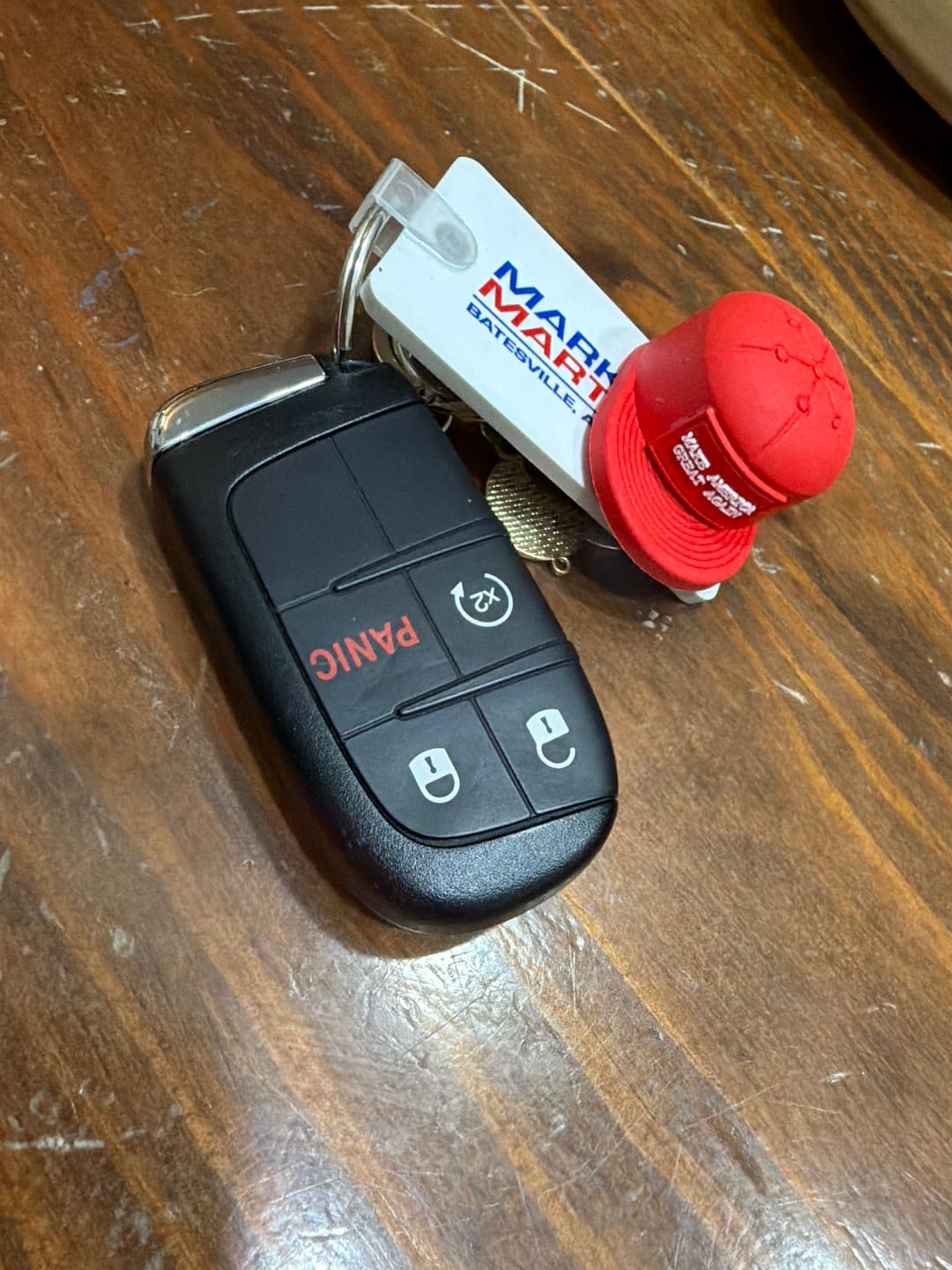 Customer photo review of MAGA Hat Keychain (Limited Edition)