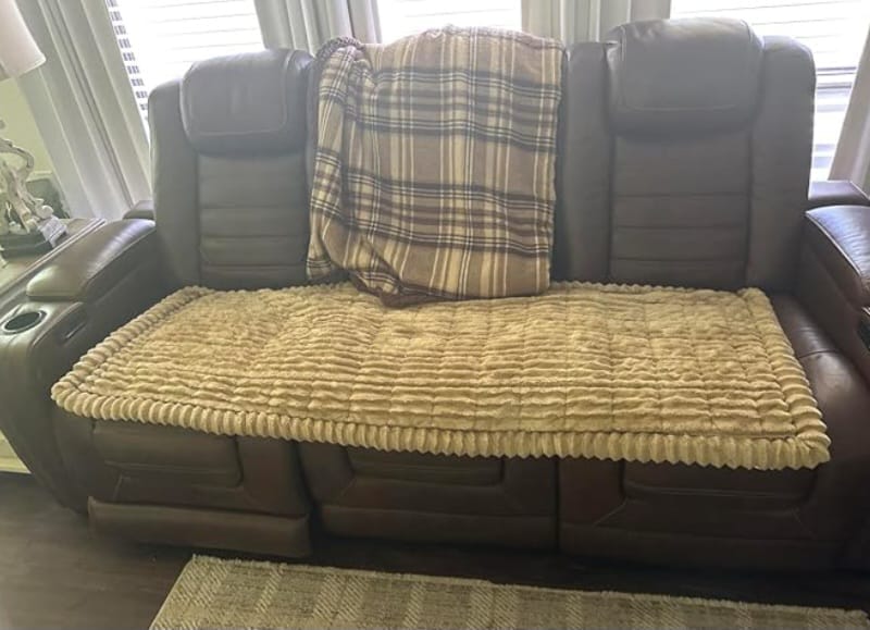 Customer photo review of LuxeLounge™ – Washable Pet Couch Cover