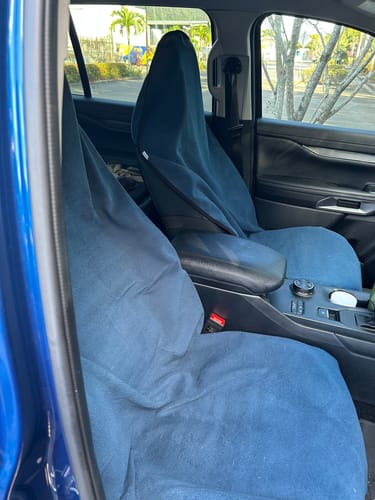 Customer photo review of Waterproof Car Seat Towel | Towel Society