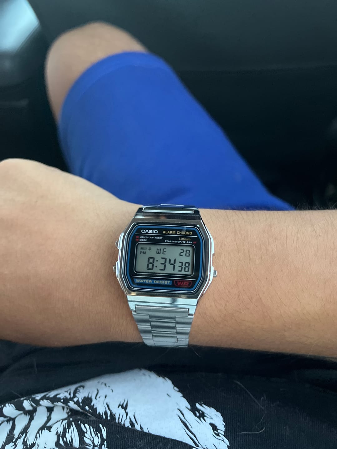 Customer photo review of Reloj Casio Vintage A158WA-1DF Azul/Plateado