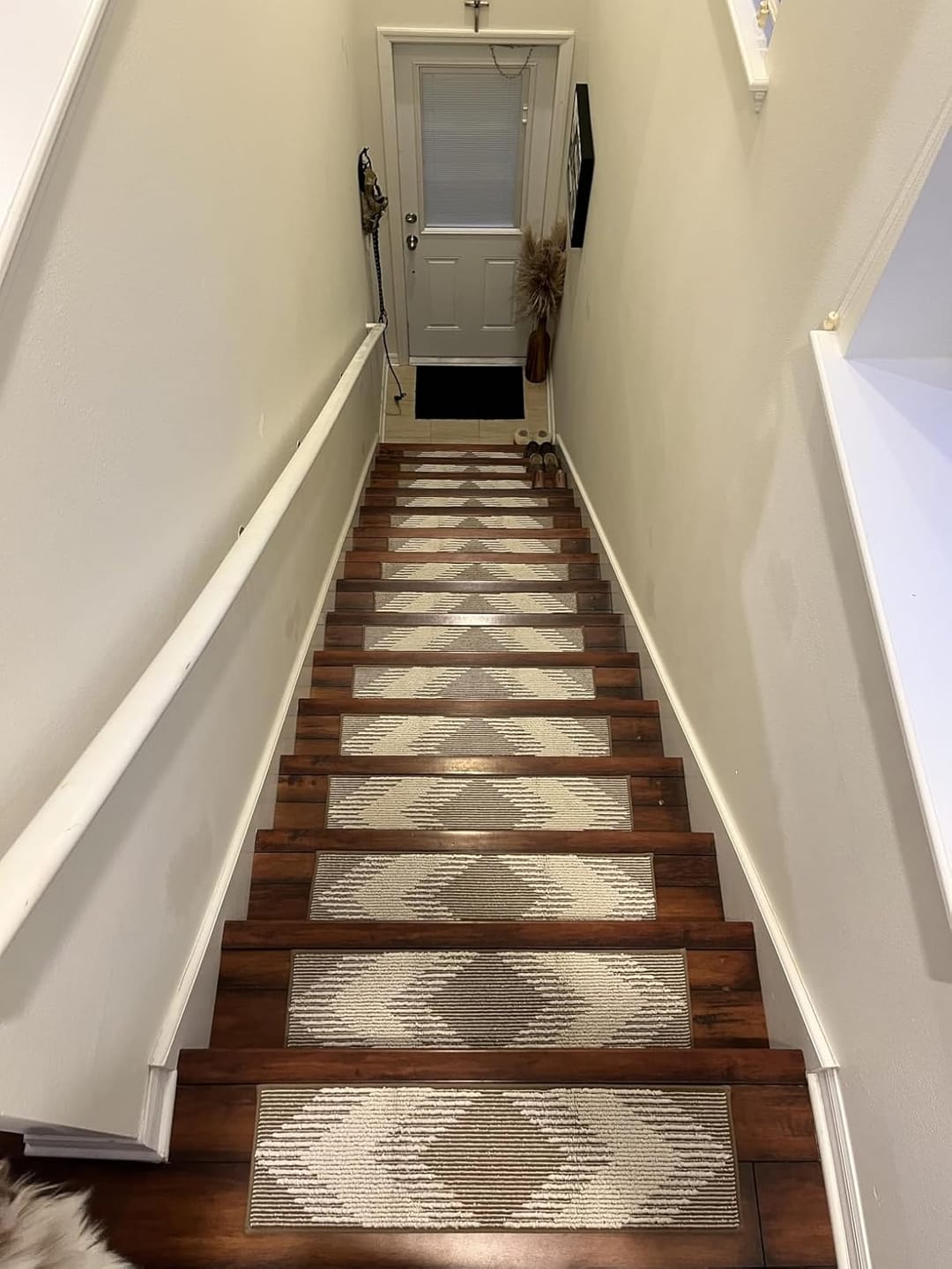 Customer photo review of Textured Non-Slip Stair Treads - Brown