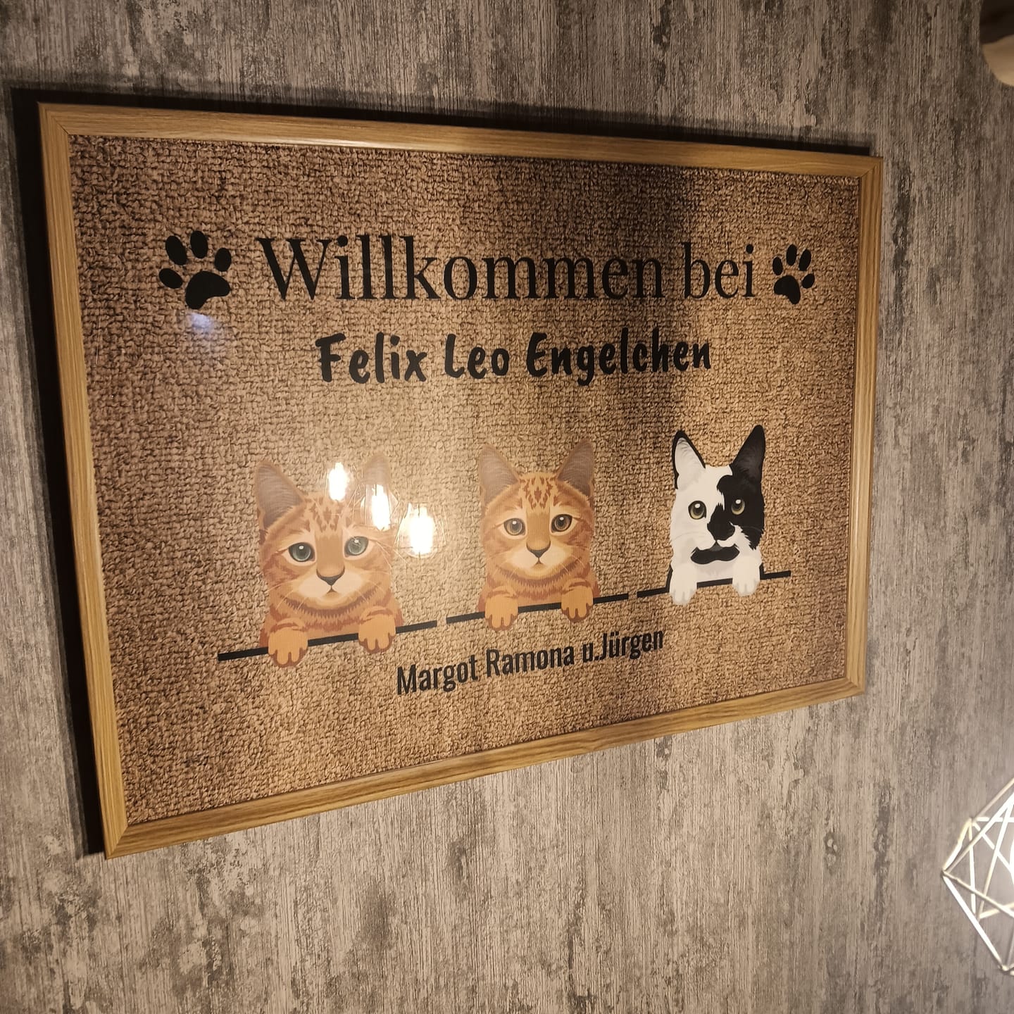 Customer photo review of Willkommen bei - Individuelle Fußmatte