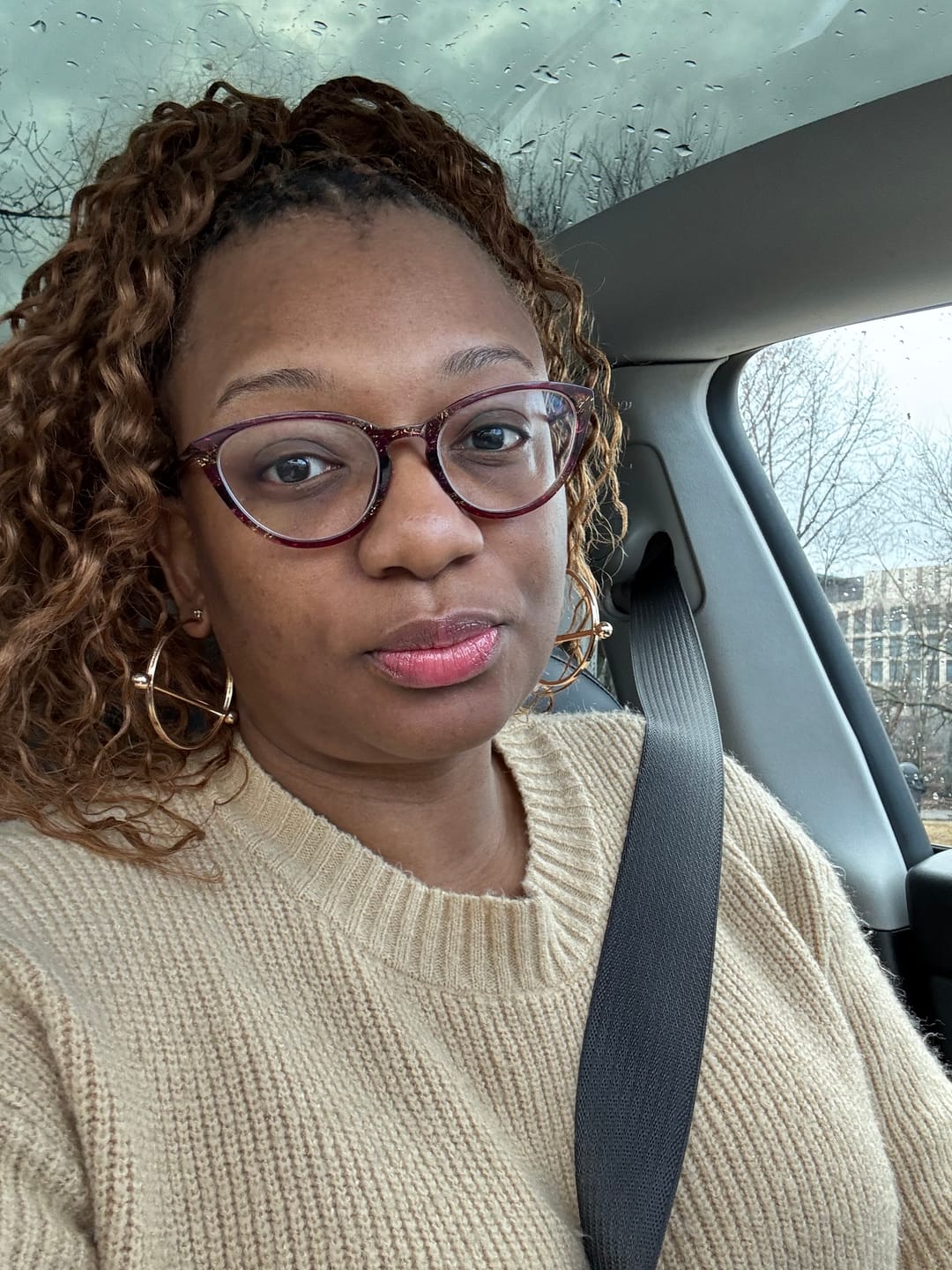Customer photo review of #30 Light Brown Water Wave Human Crochet Hair