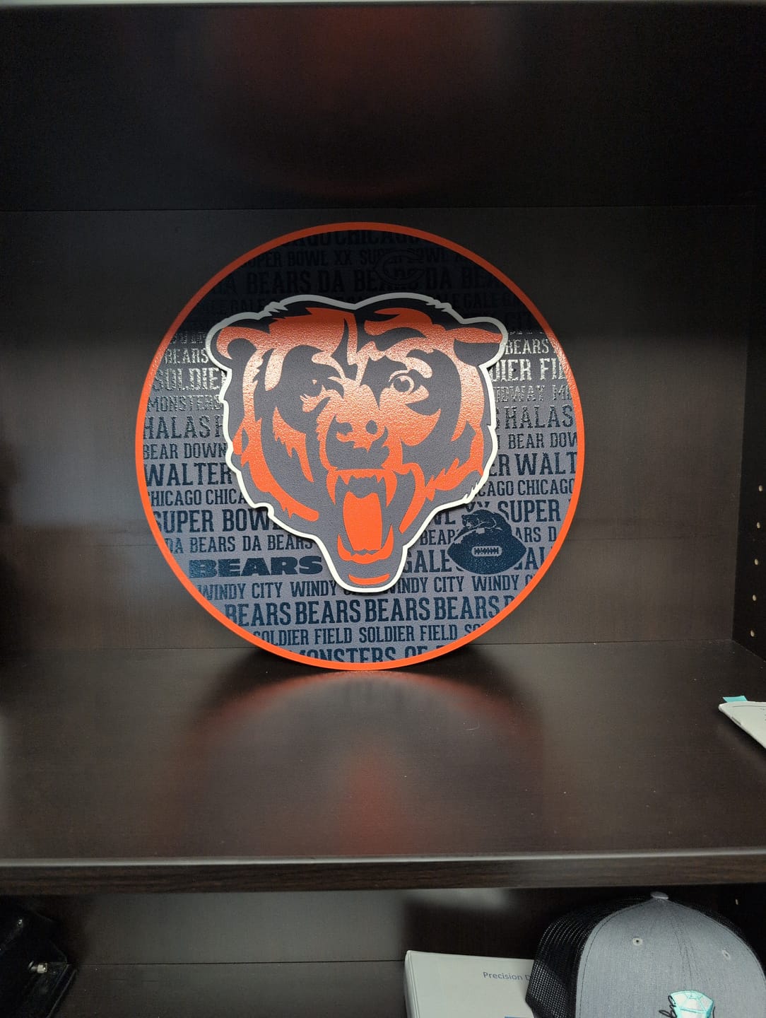 Customer photo review of Chicago Bears CRAFT SERIES 3D Embossed Metal Wall Art
