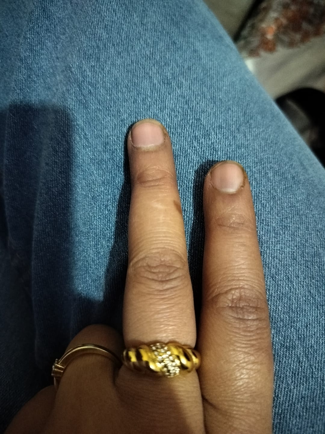Customer photo review of Zirconia Croissant Gold Ring