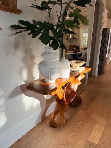 Customer photo review of Mid Century Foyer Table For Living Room