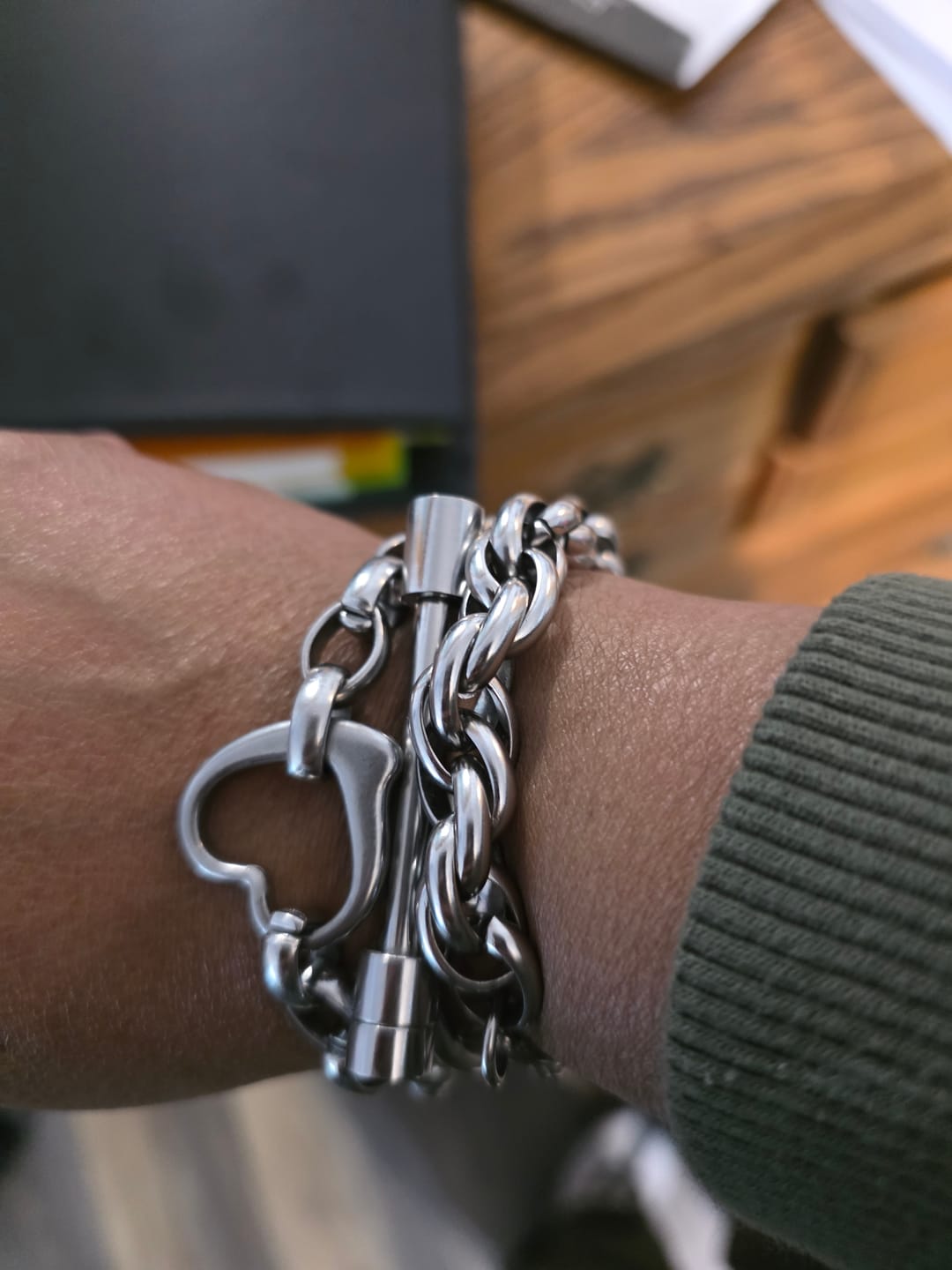 Customer photo review of Audra Bracelet Stack