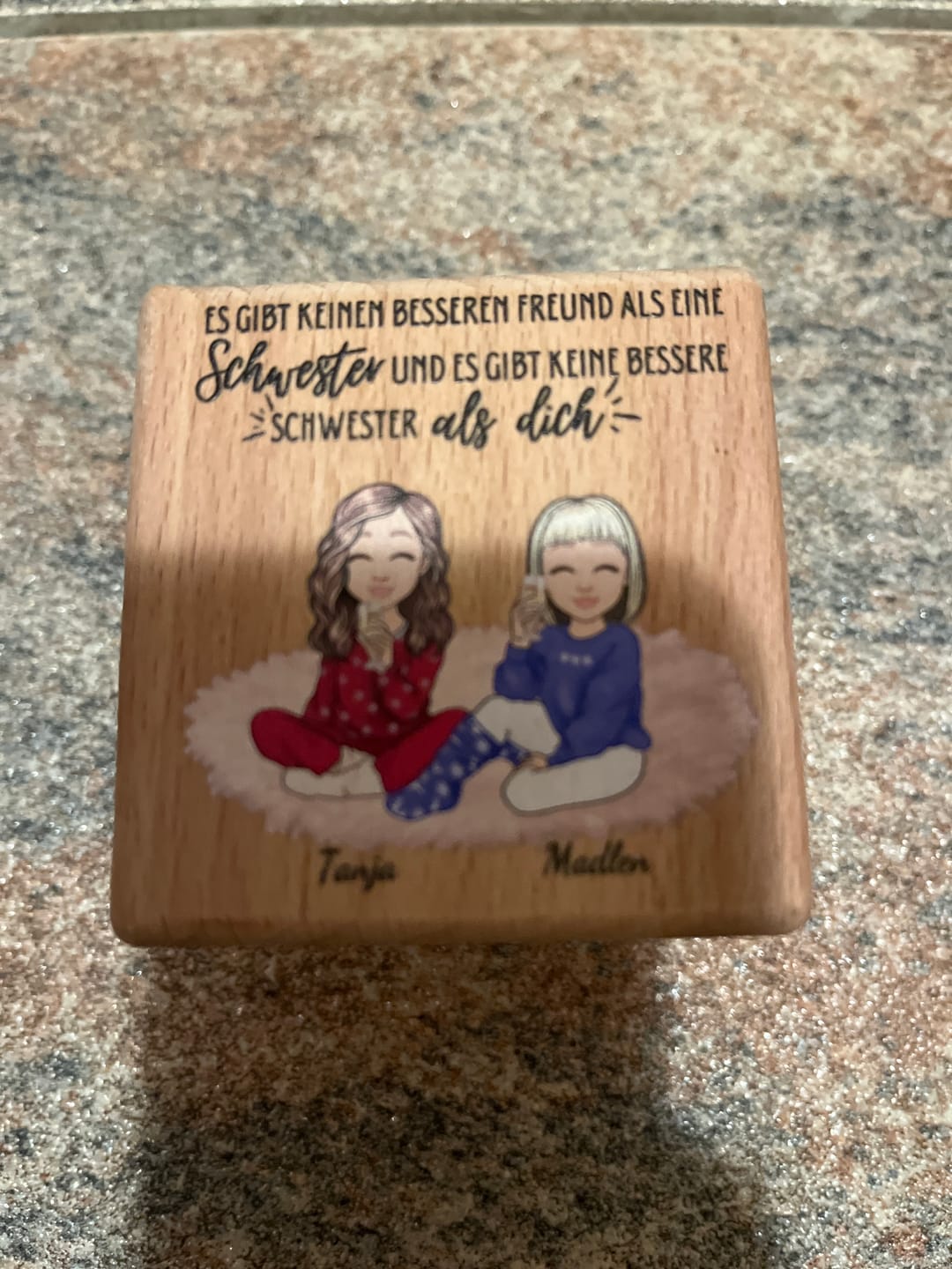 Customer photo review of Herzensmenschen - Personalisierter Kerzenwürfel