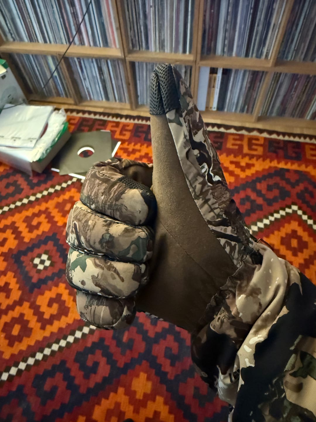 Customer photo review of Insulated Heated Gloves for Men | Waterproof Windproof Apparel Battery Heated Snow Gloves | Camo & Black Heated Gloves for Hunting and Outdoor Work