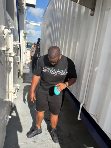 Customer photo review of Godspeed New Age Logo Tee Black