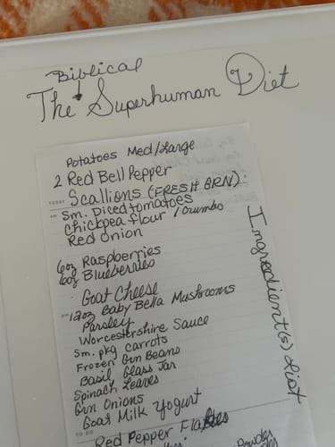 Customer photo review of Biblical Superhuman Diet