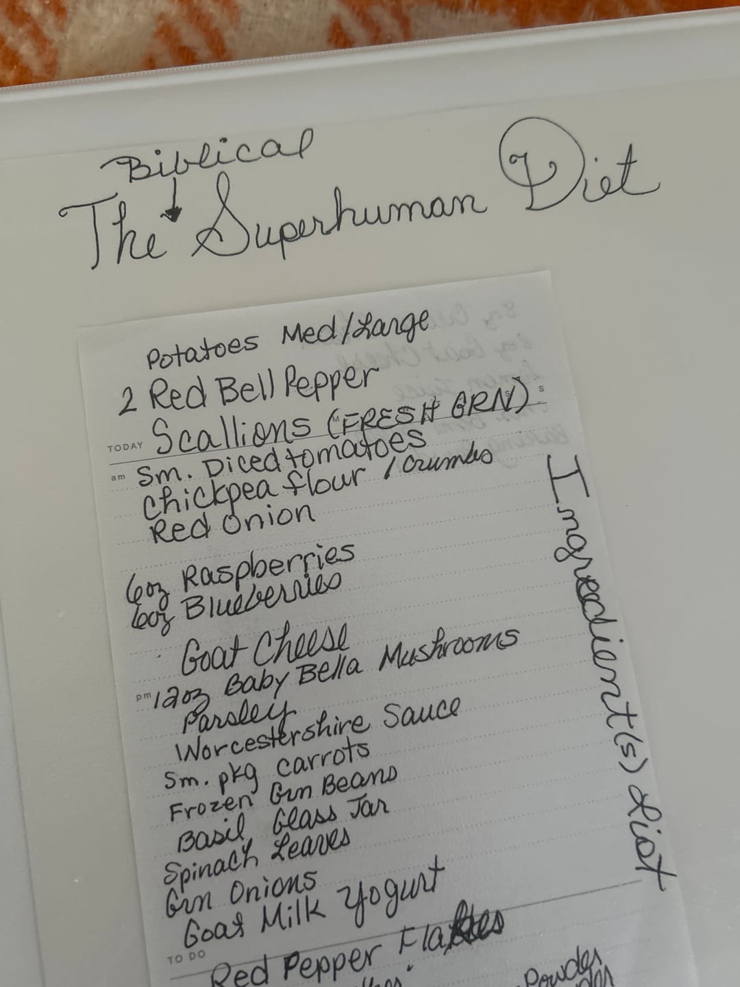 Customer photo review of Biblical Superhuman Diet