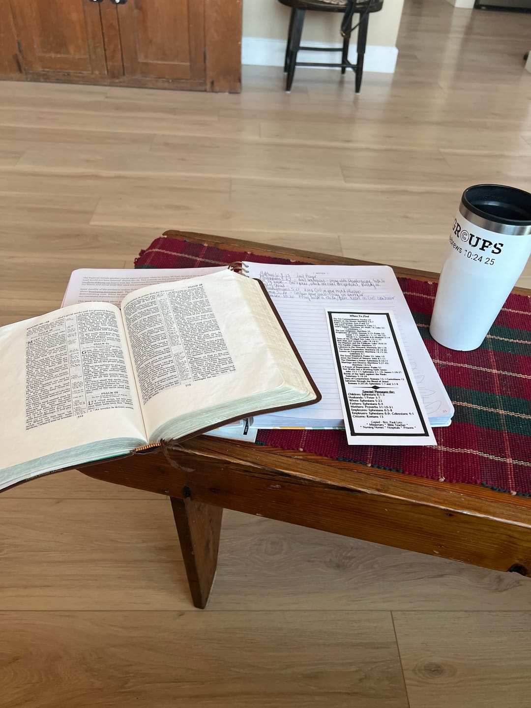 Customer photo review of The Bible In A Year: A 52-Week Journey Through God's Word