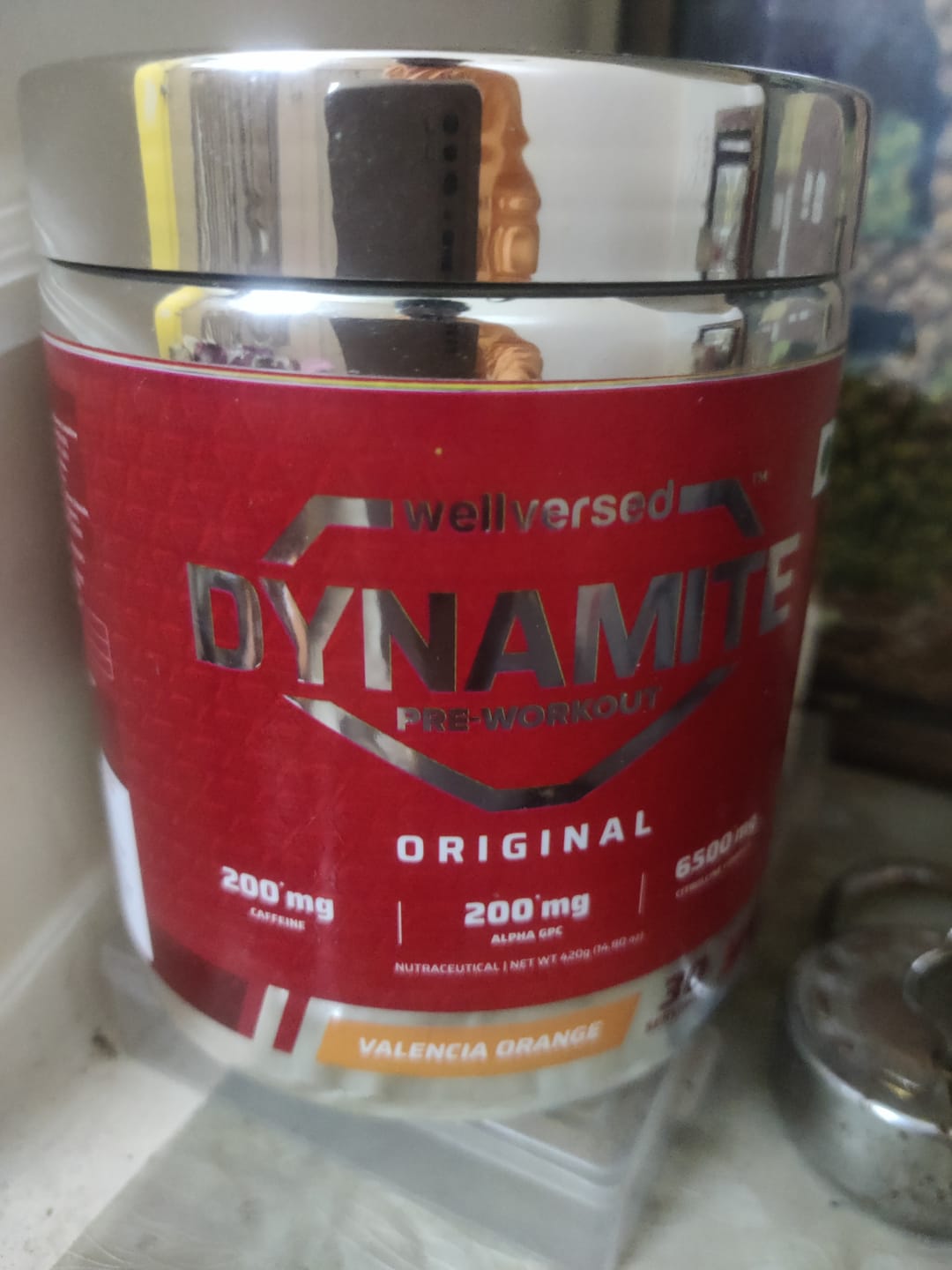 Customer photo review of Dynamite Pre-Workout | Valencia Orange - (420g, 30 Servings)