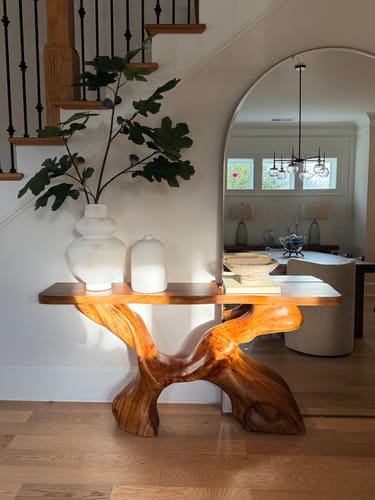 Customer photo review of Mid Century Foyer Table For Living Room