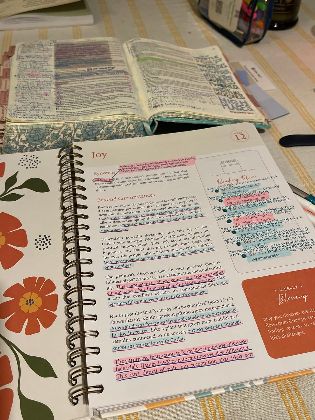 Customer photo review of The Bible In A Year: A 52-Week Journey Through God's Word