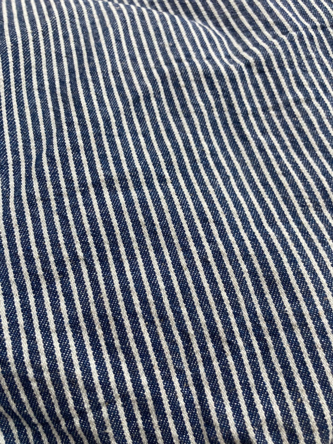 Customer photo review of Striped Yarn Dyed Washed Denim Fabric