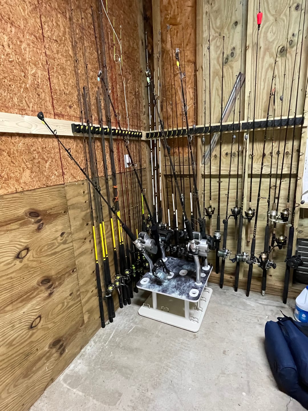 Customer photo review of Beyond Fishing GripLock Vertical Fishing Rod Rack