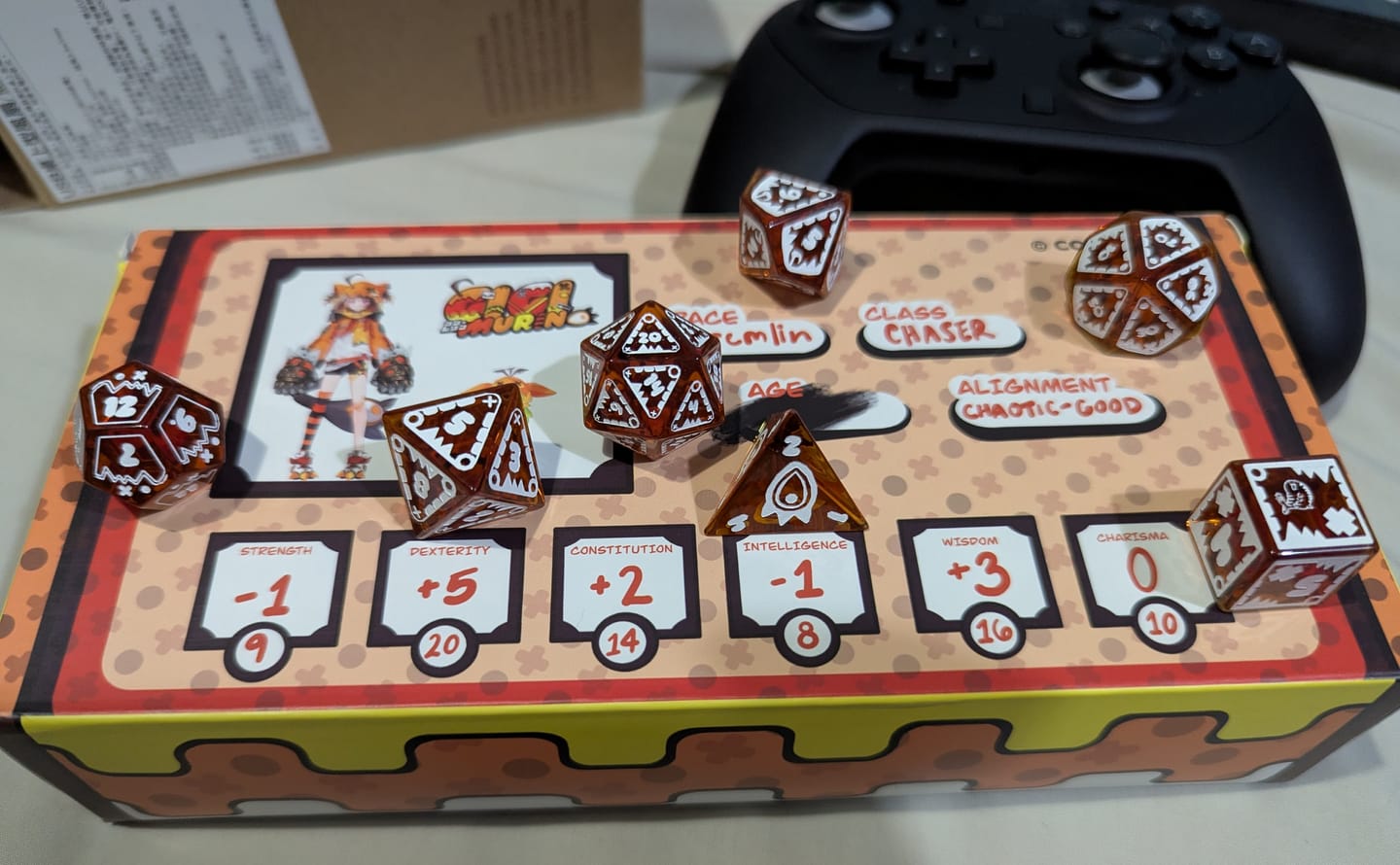 Customer photo review of PRE-ORDER | Gigi Murin Glass Dice Set | hololive English x MMG Exclusive