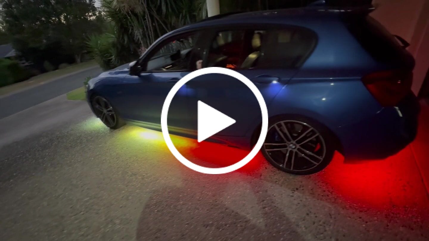 Customer video review of ELGlow® Universal Car Underglow Kit