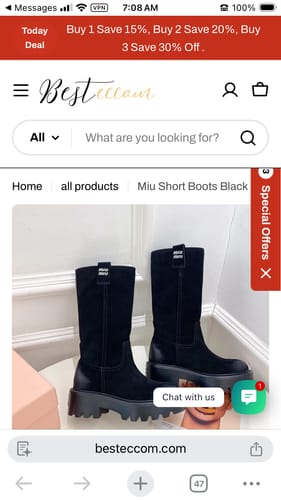 Customer photo review of Miu Short Boots Black Sude