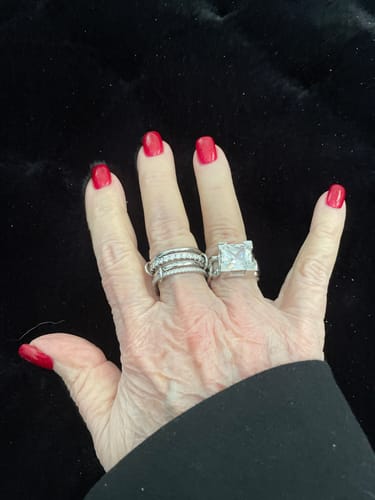 Customer photo review of Eterna Stack Crystal Ring