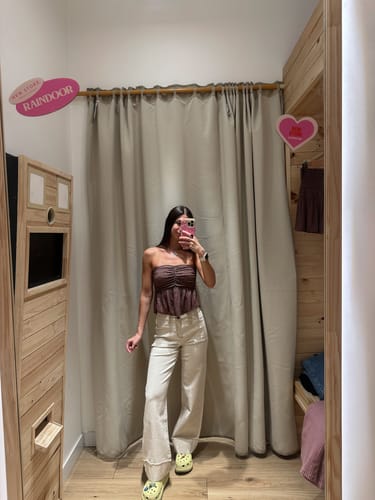 Customer photo review of Pantalón Wide Leg Sun Bone