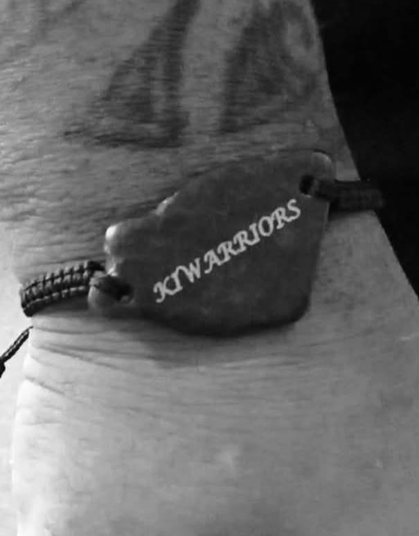 Customer photo review of Engraved Greenstone Bracelet