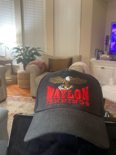 Customer photo review of Seager x Waylon Jennings Eagle Snapback - Black
