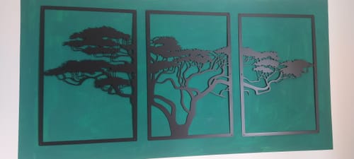 Customer photo review of Décoration murale en métal noir - Arbre de vie Africain