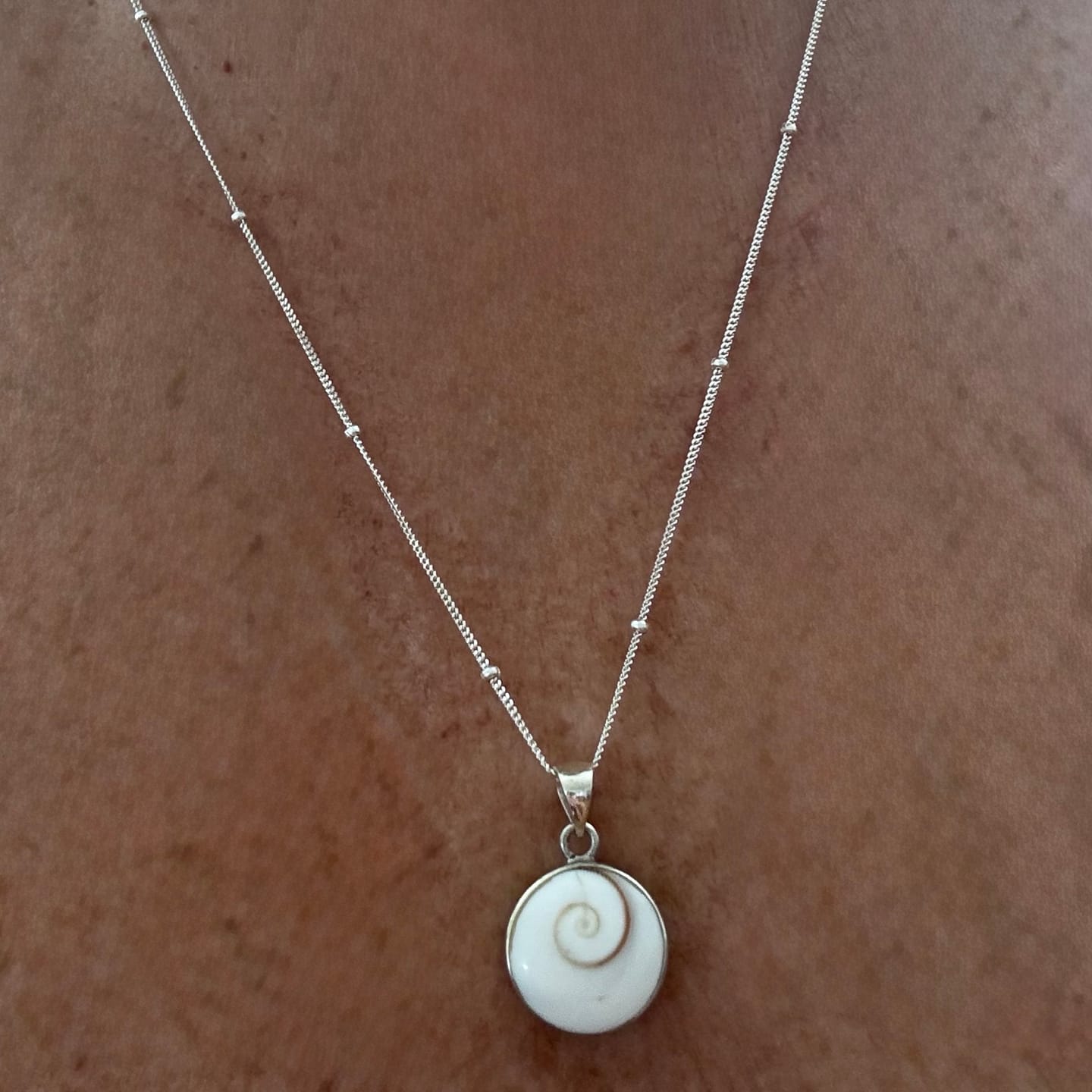 Customer photo review of Beach Soul Shell Necklace