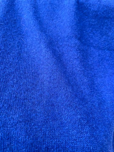 Customer photo review of Brand New Lapis Blue Recycled Cashmere Wrap