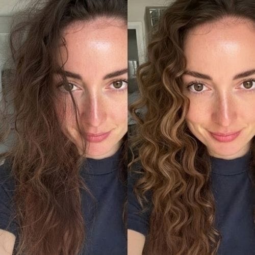 Customer photo review of Natural Hair Growth Shampoo