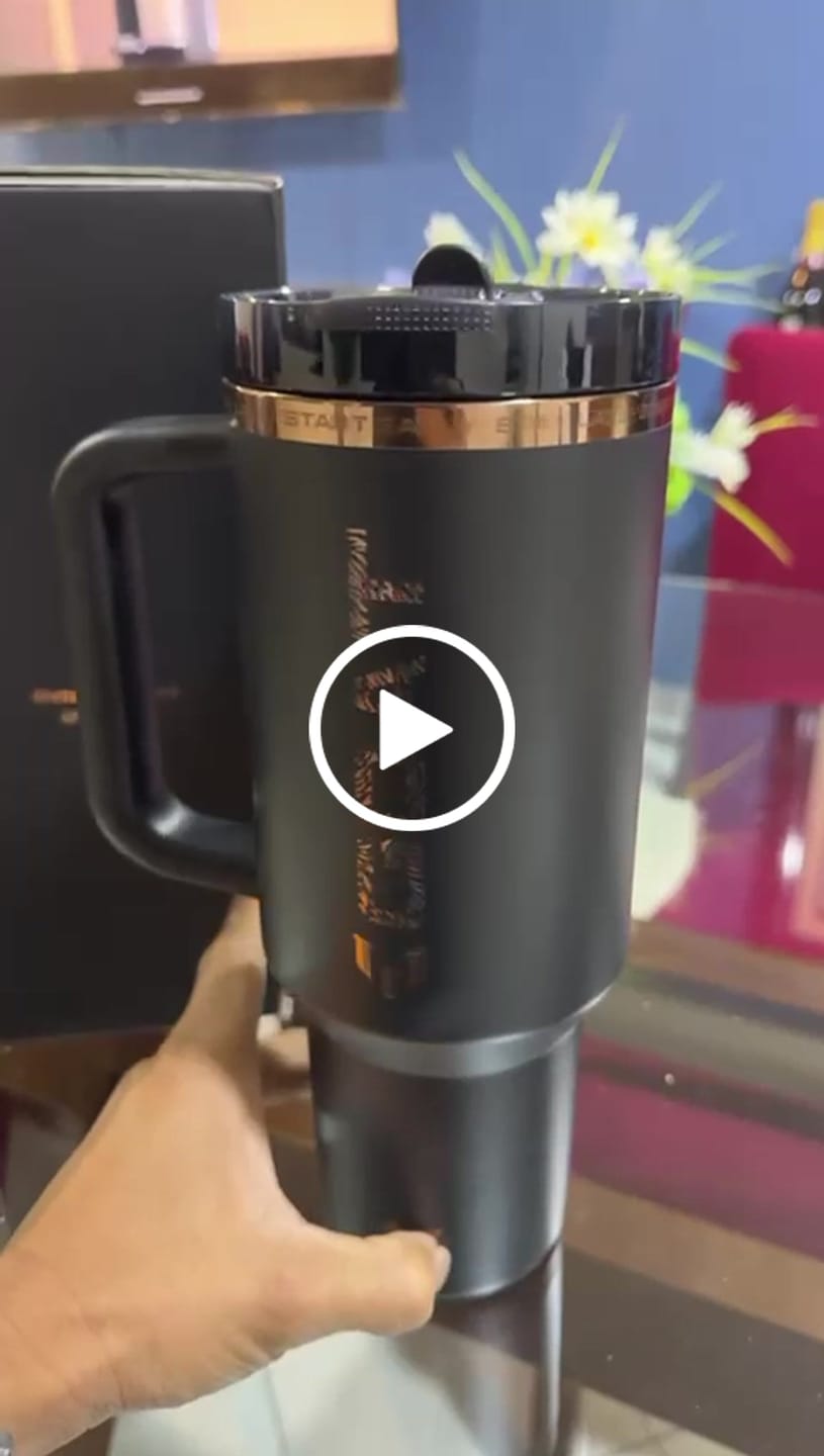 Customer video review of Messi x Stanley 1913 Quencher ProTour Flip Straw Tumbler GOAT Black | 1.1L