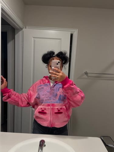 Customer photo review of "FU" PINK ZIP UP
