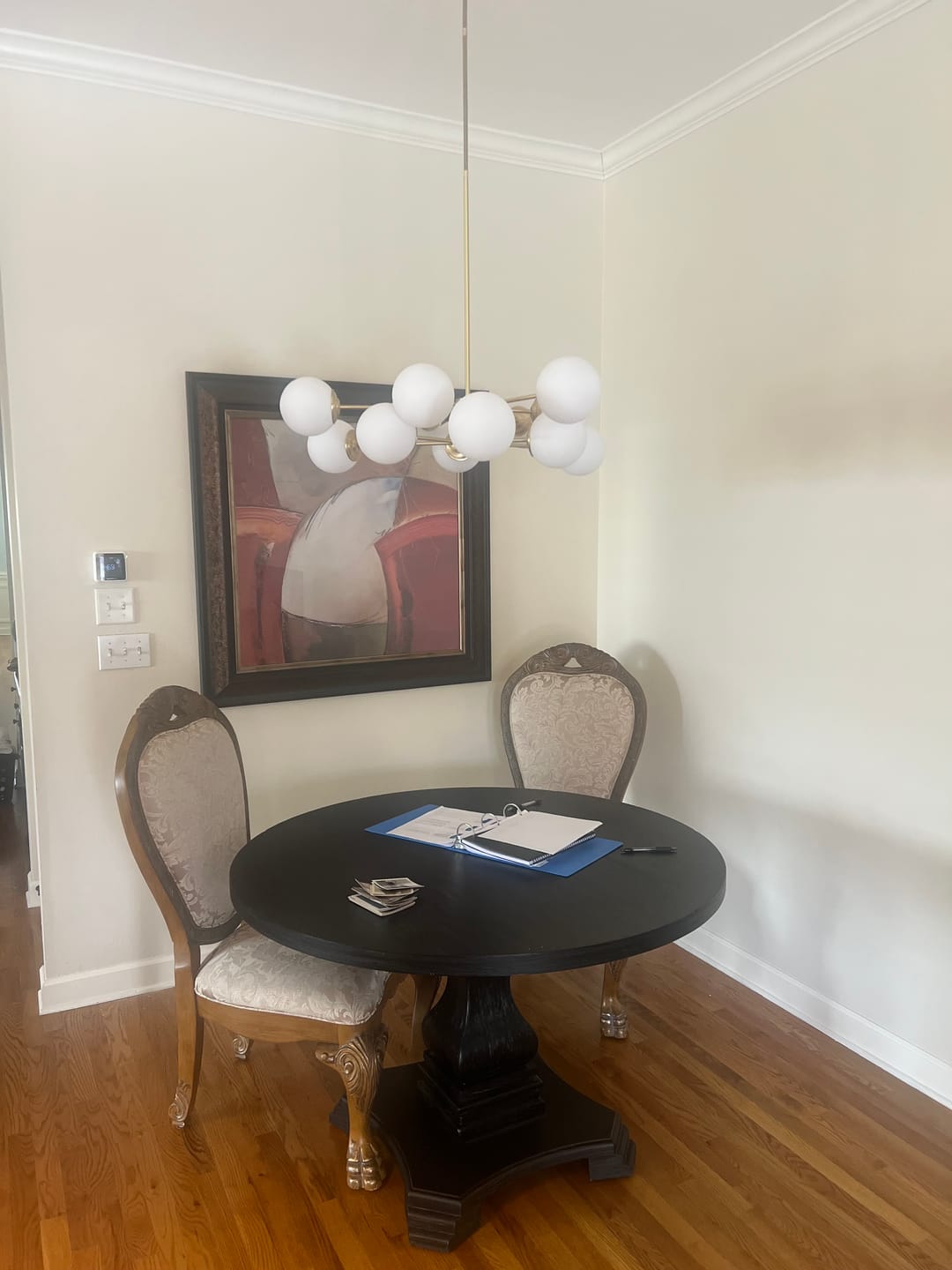 Customer photo review of Opal Glass Globe Sputnik Chandelier