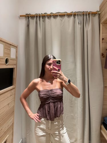 Customer photo review of Top Lurex Print