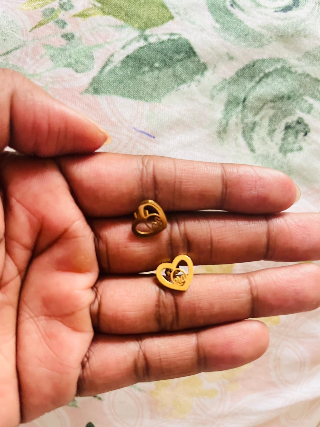 Customer photo review of Gold Thando Studs