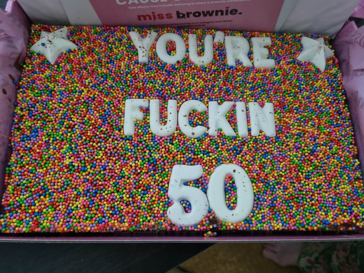 Customer photo review of Birthday Brownie · Mini