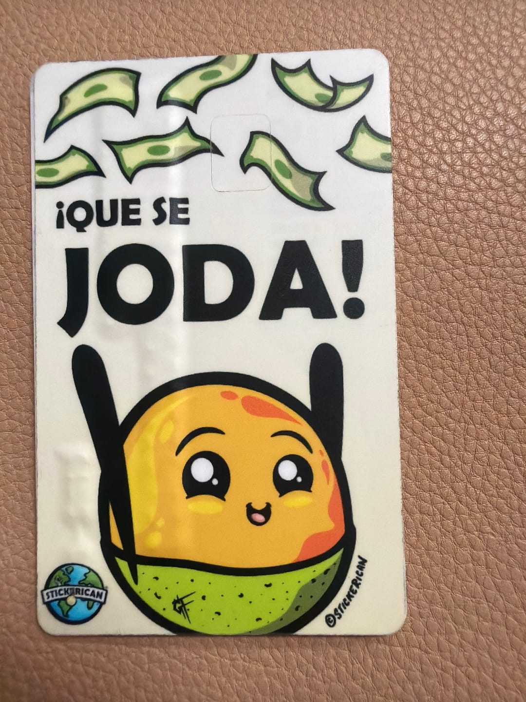 Customer photo review of Que Se Joda - Sticker para Tarjeta de Crédito