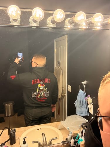 Customer photo review of Soldier Embroidery Hoodie