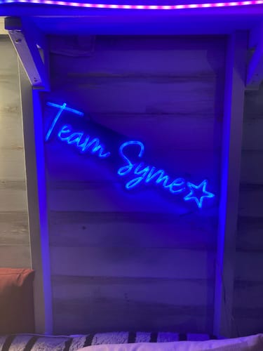 Customer photo review of Custom Neon: Team Syme