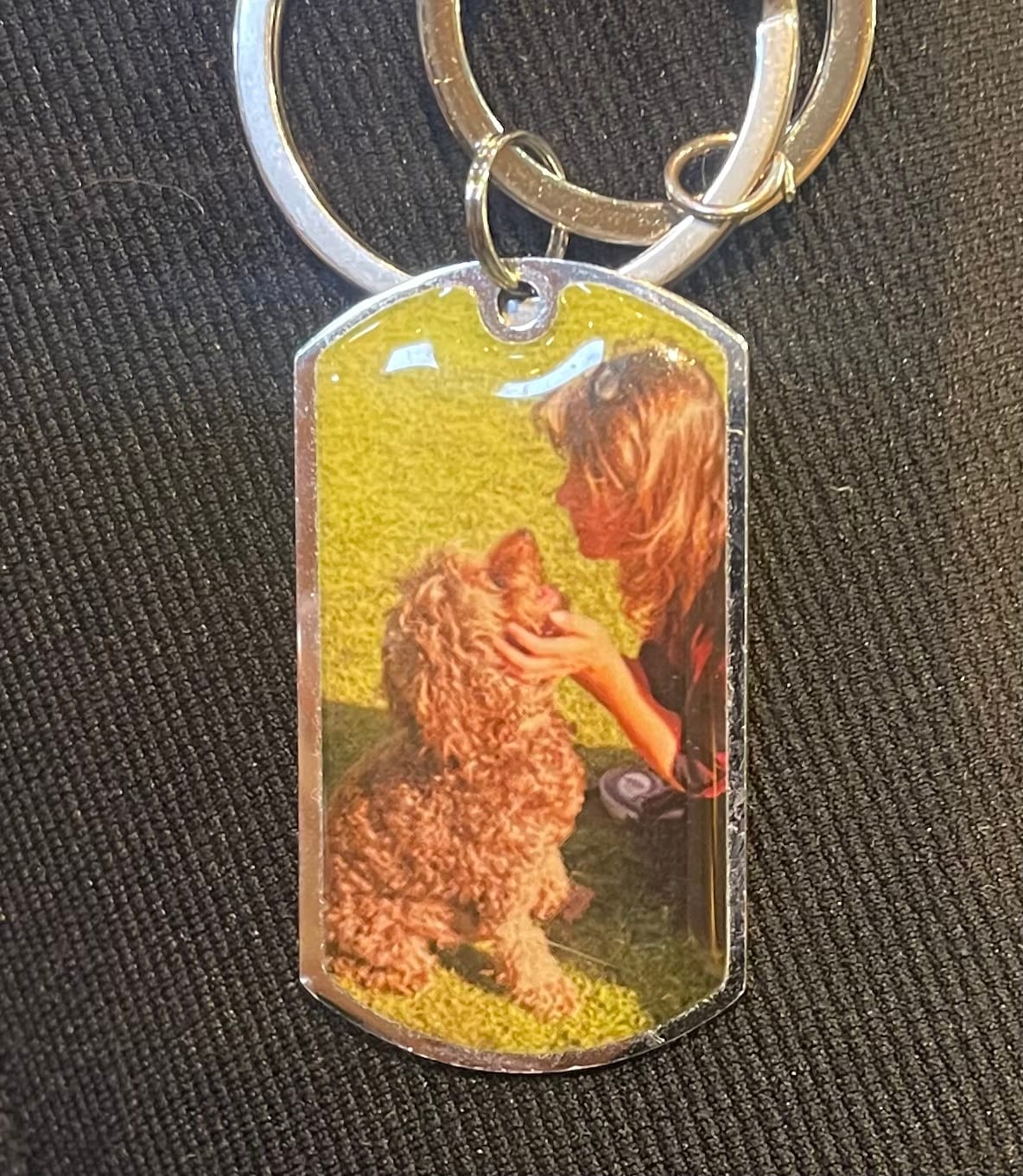 Customer photo review of Personalized Pet Keychain