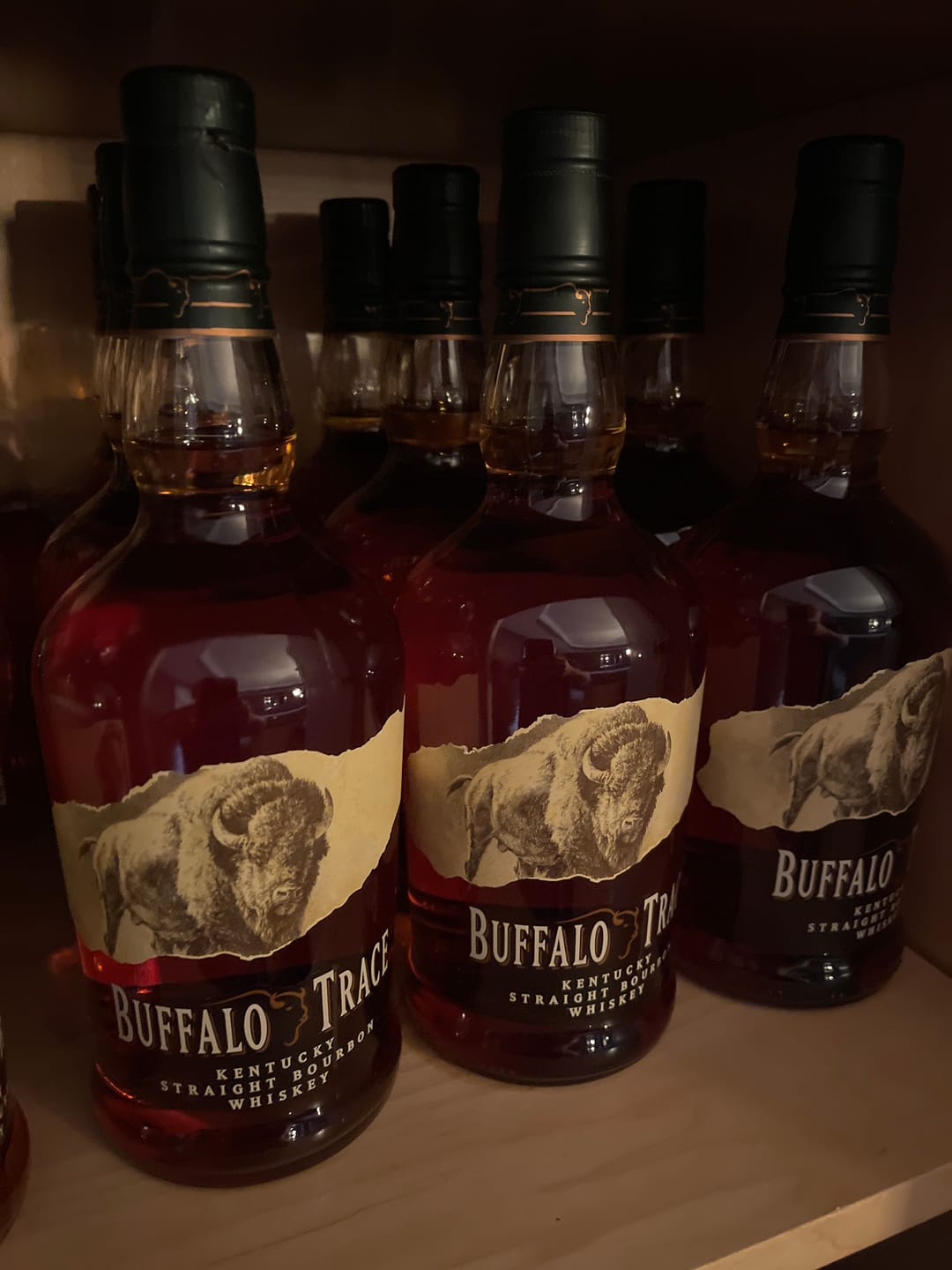 Customer photo review of Buffalo Trace Bourbon Whiskey Case Bundle (12 Bottles) (750ml)