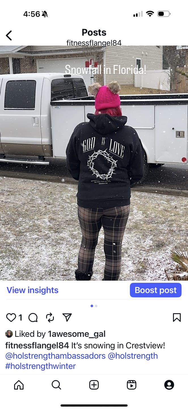 Customer photo review of God Is Love Hoodie