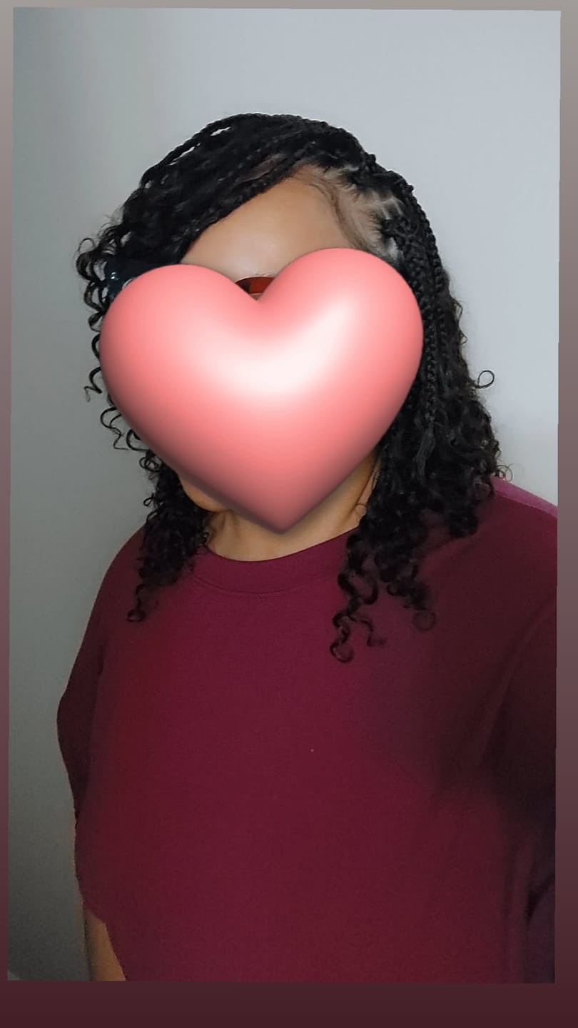 Customer photo review of Crochet Boho Box Braids with Human Hair Curls