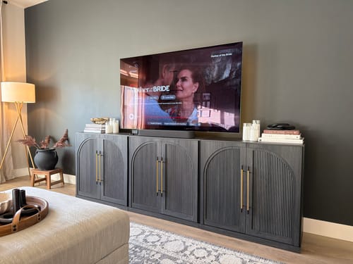 Customer photo review of Jagger Double-Arc Wood Door Modular Sideboard