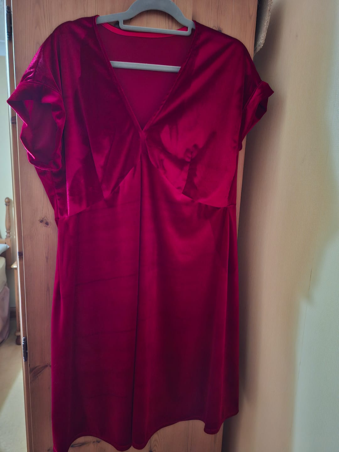 Customer photo review of Plain Stretch Velvet Fabric